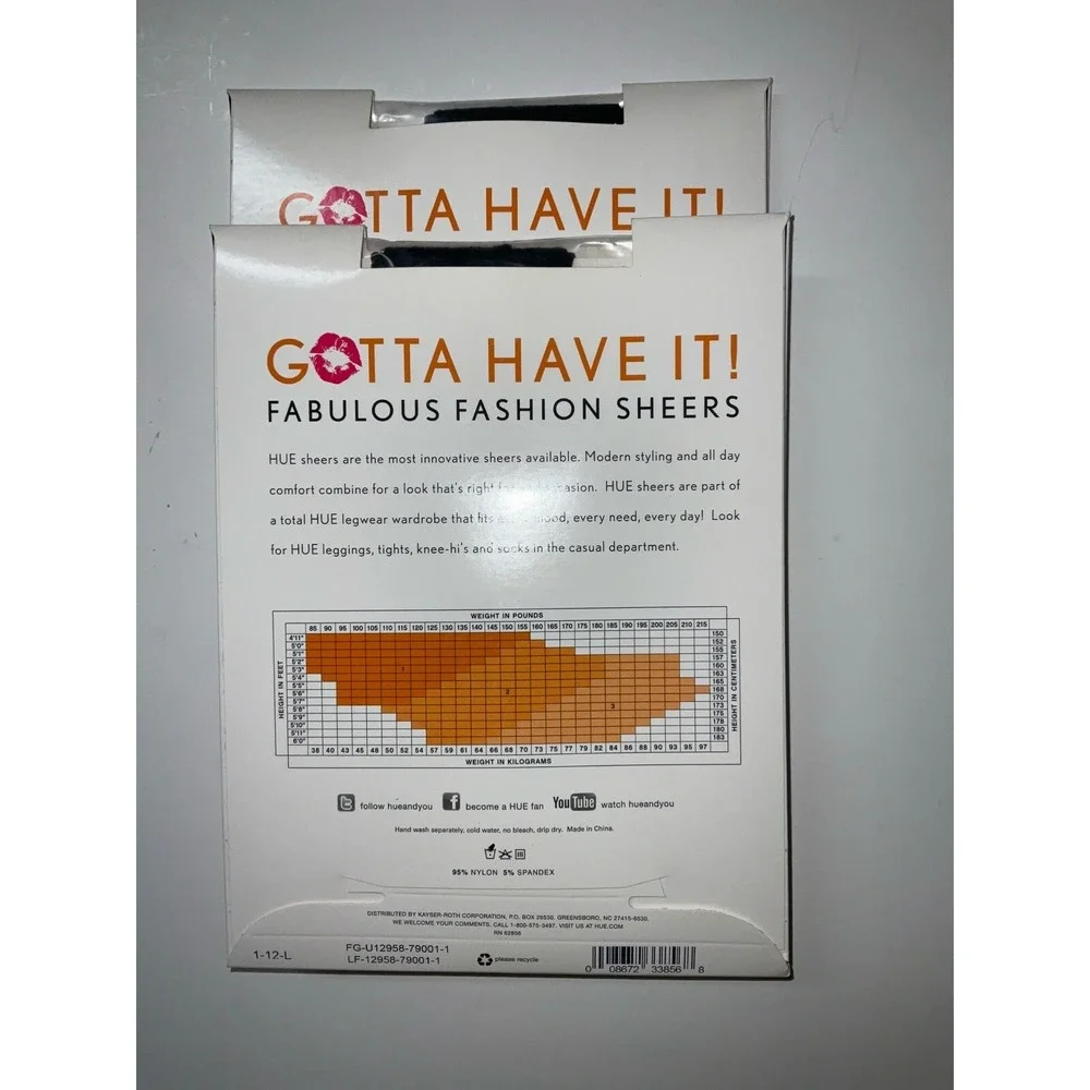 NIP 2 Pairs HUE Gotta Have It! Control Top‎ Tights Floral Net Black Size 1